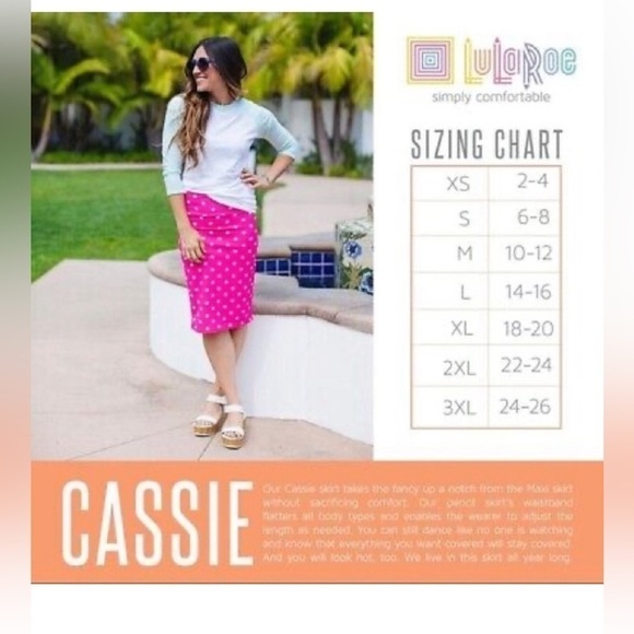 DISNEY LuLaRoe Cassie pencil skirt - like new! Minnie Mouse Size XL - Picture 4 of 4